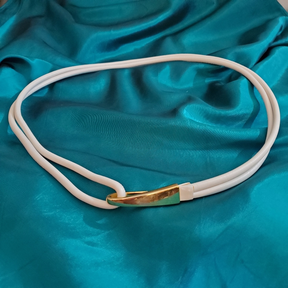 Mod dep. White Leather Belt